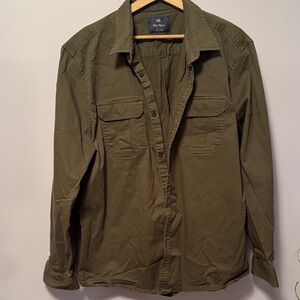 Wind RiverOlive Green Military-Style 2 pocket Shirt